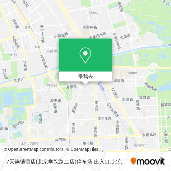 7天连锁酒店(北京学院路二店)停车场-出入口地图
