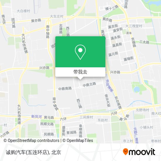 诚购汽车(五连环店)地图