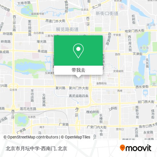北京市月坛中学-西南门地图