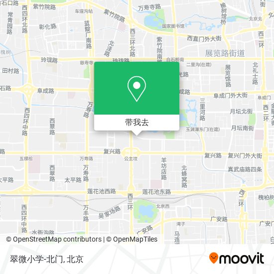 翠微小学-北门地图