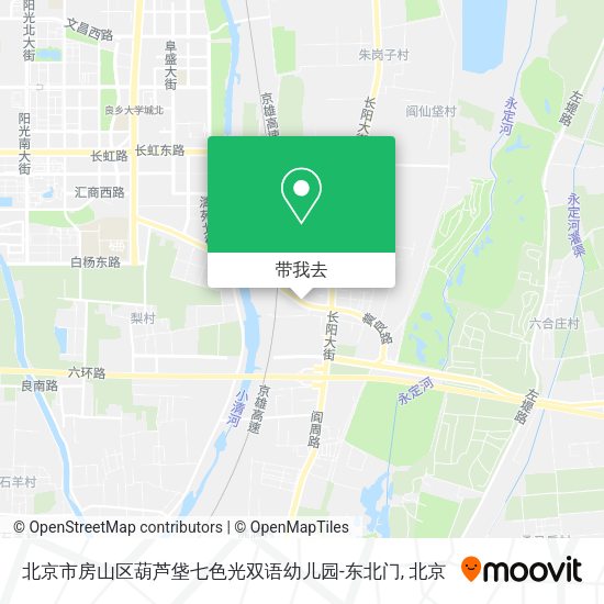 北京市房山区葫芦垡七色光双语幼儿园-东北门地图