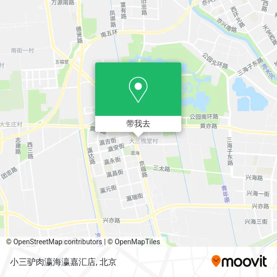 小三驴肉瀛海瀛嘉汇店地图