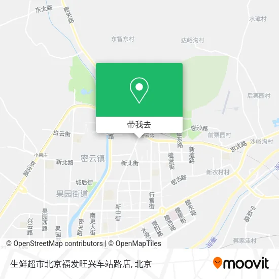 生鲜超市北京福发旺兴车站路店地图