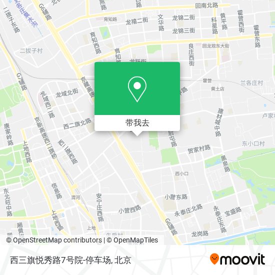 西三旗悦秀路7号院-停车场地图