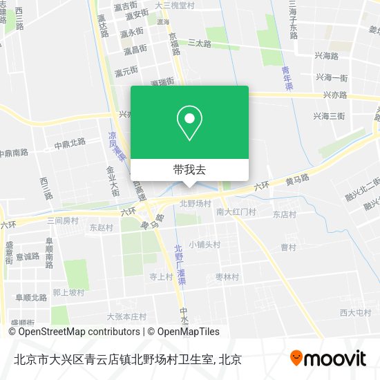 北京市大兴区青云店镇北野场村卫生室地图