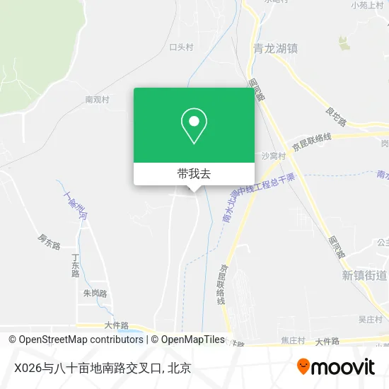 X026与八十亩地南路交叉口地图