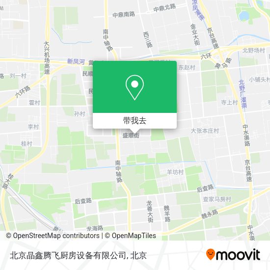 北京晶鑫腾飞厨房设备有限公司地图