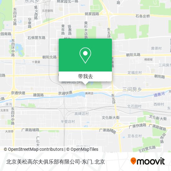 北京美松高尔夫俱乐部有限公司-东门地图