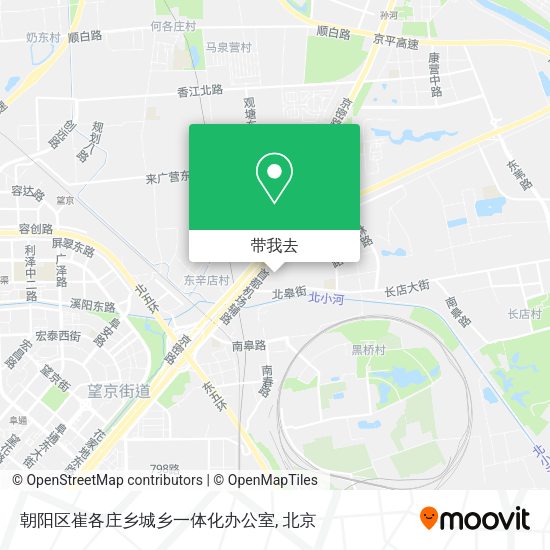 朝阳区崔各庄乡城乡一体化办公室地图