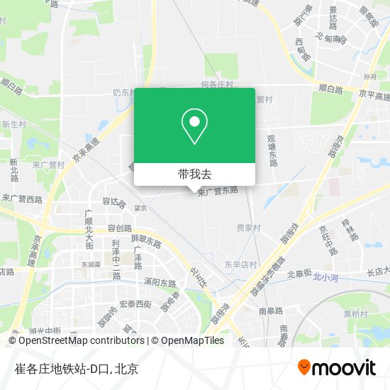 崔各庄地铁站-D口地图