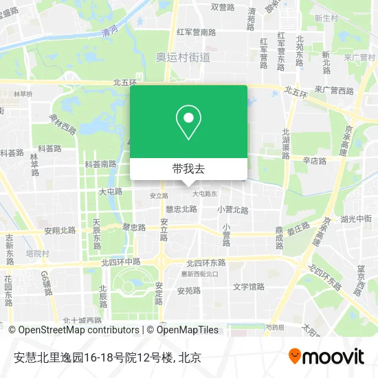 安慧北里逸园16-18号院12号楼地图