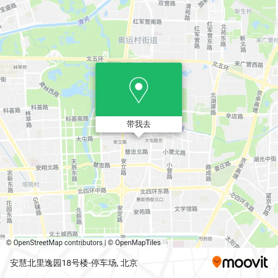 安慧北里逸园18号楼-停车场地图