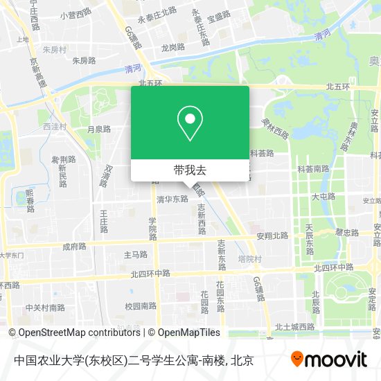 中国农业大学(东校区)二号学生公寓-南楼地图