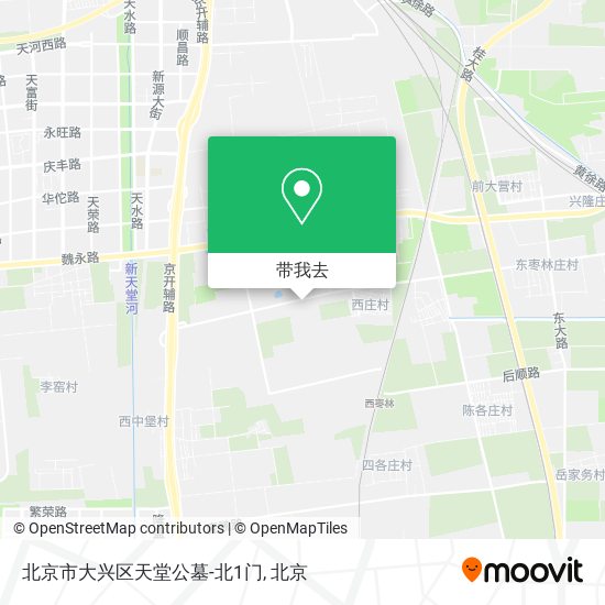 北京市大兴区天堂公墓-北1门地图