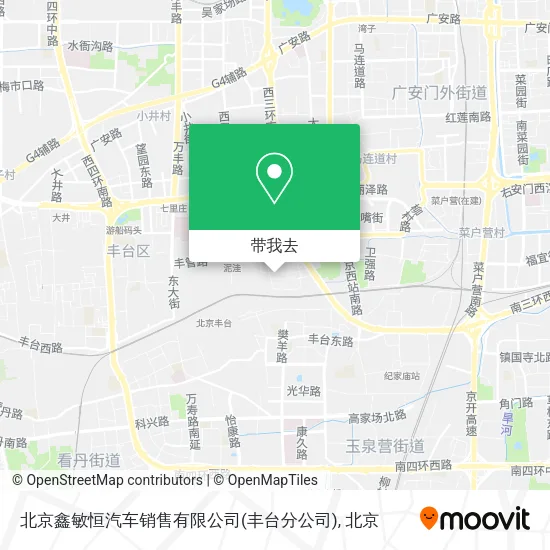 北京鑫敏恒汽车销售有限公司(丰台分公司)地图