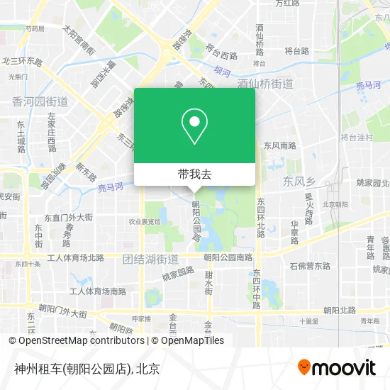 神州租车(朝阳公园店)地图