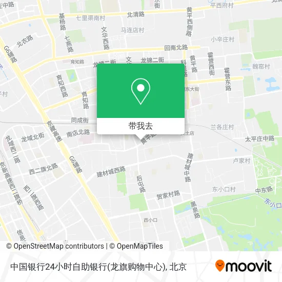 中国银行24小时自助银行(龙旗购物中心)地图