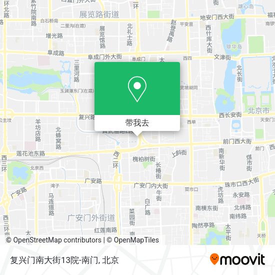 复兴门南大街13院-南门地图