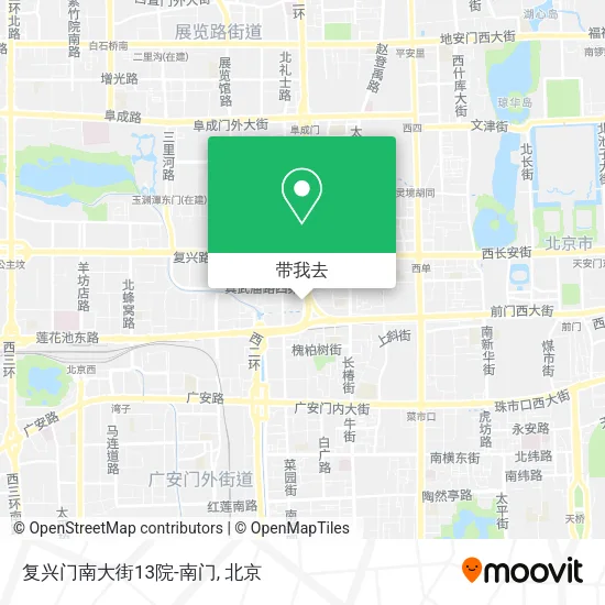 复兴门南大街13院-南门地图