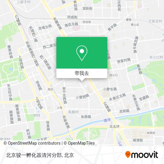 北京骏一孵化器清河分部地图