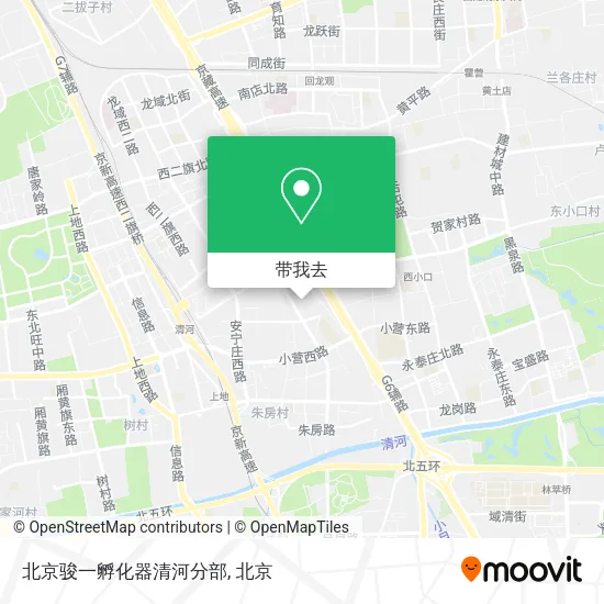 北京骏一孵化器清河分部地图