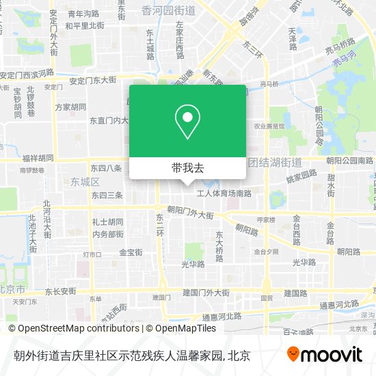 朝外街道吉庆里社区示范残疾人温馨家园地图