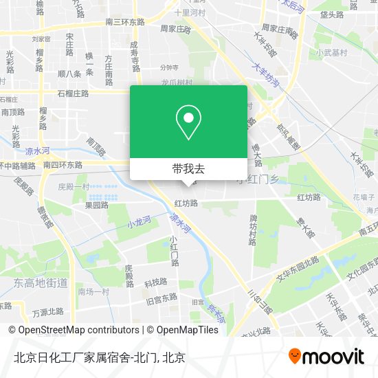 北京日化工厂家属宿舍-北门地图