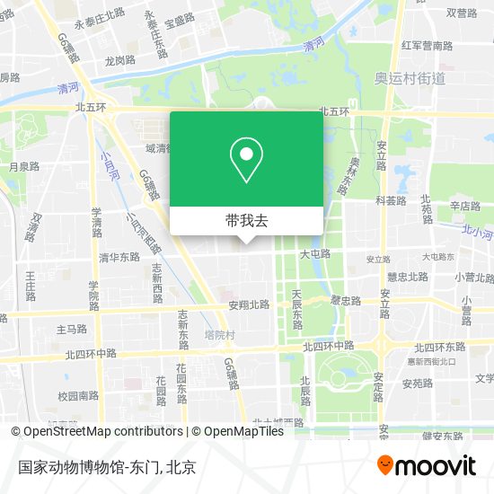 国家动物博物馆-东门地图