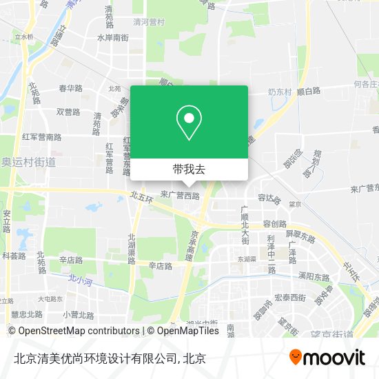 北京清美优尚环境设计有限公司地图