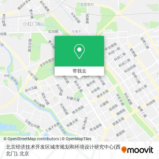 北京经济技术开发区城市规划和环境设计研究中心(西北门)地图