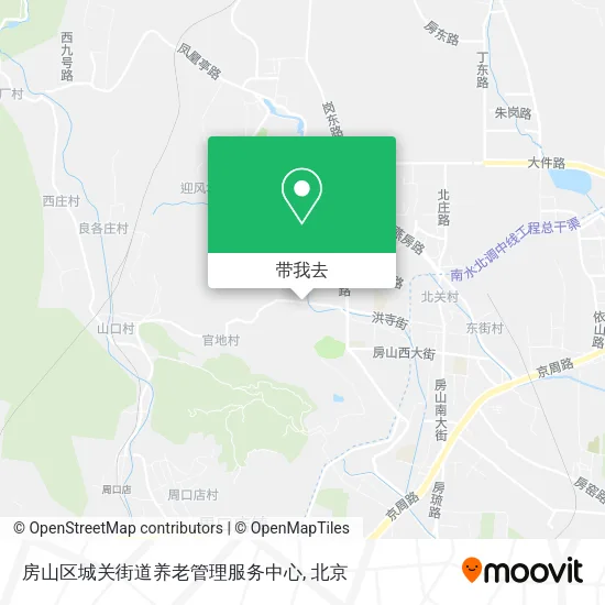 房山区城关街道养老管理服务中心地图