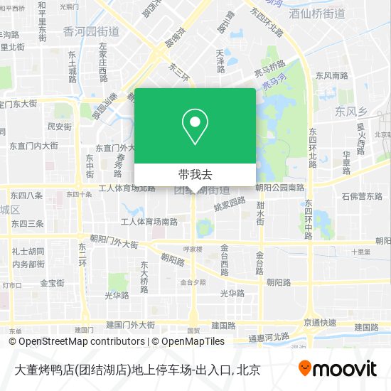 大董烤鸭店(团结湖店)地上停车场-出入口地图
