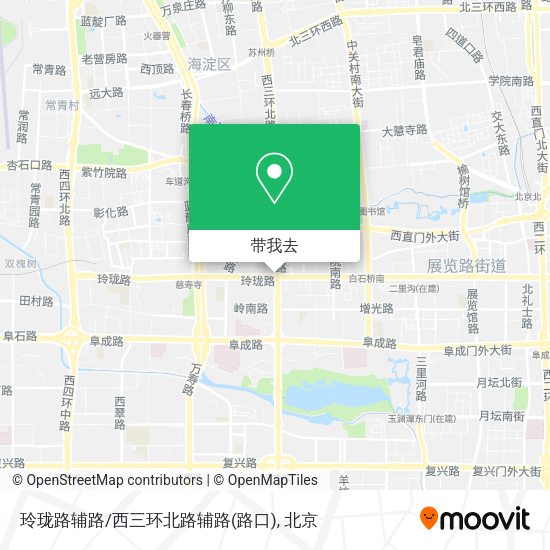 玲珑路辅路/西三环北路辅路(路口)地图