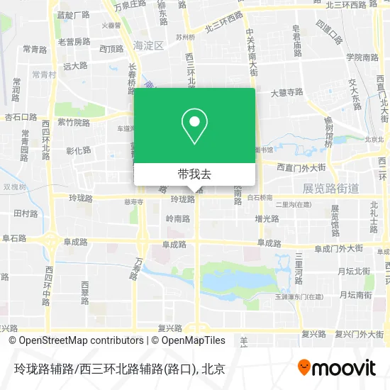 玲珑路辅路/西三环北路辅路(路口)地图
