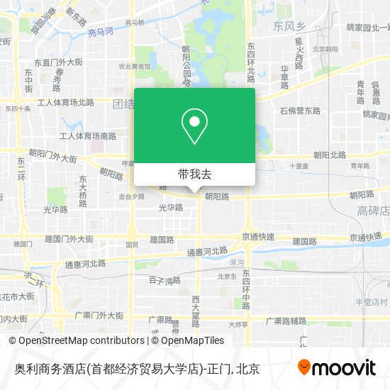 奥利商务酒店(首都经济贸易大学店)-正门地图
