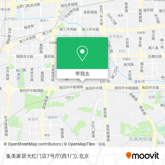 集美家居大红门店7号厅(西1门)地图
