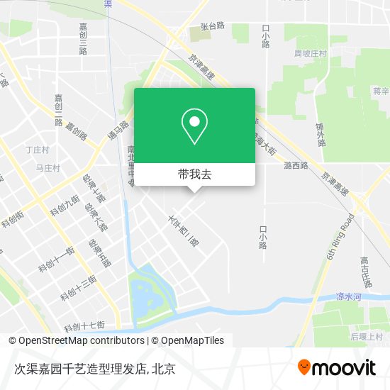 次渠嘉园千艺造型理发店地图