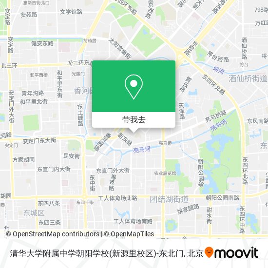 清华大学附属中学朝阳学校(新源里校区)-东北门地图
