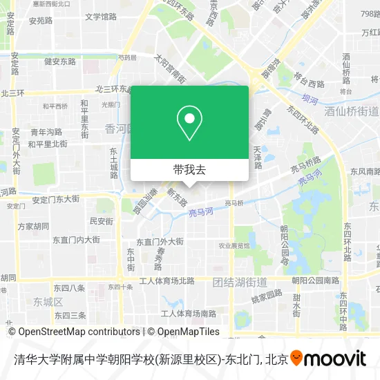 清华大学附属中学朝阳学校(新源里校区)-东北门地图