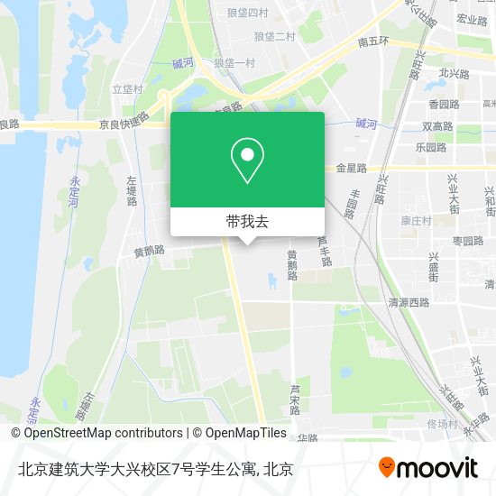 北京建筑大学大兴校区7号学生公寓地图