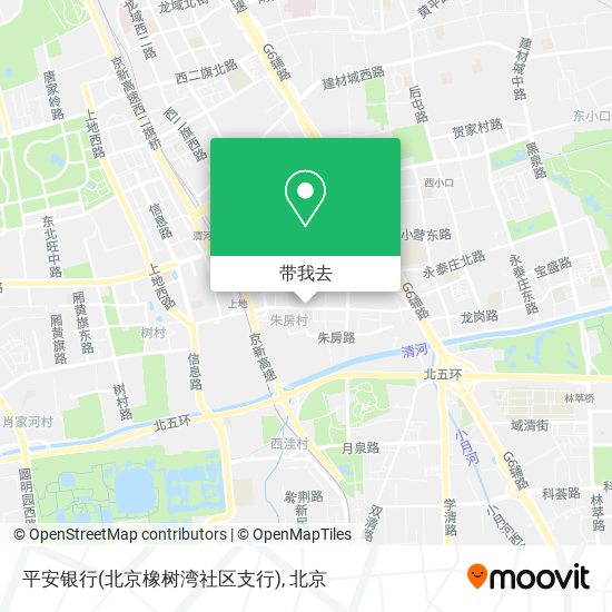 平安银行(北京橡树湾社区支行)地图