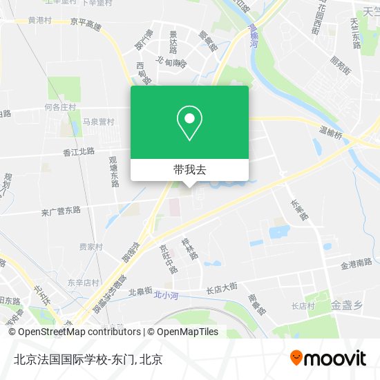 北京法国国际学校-东门地图