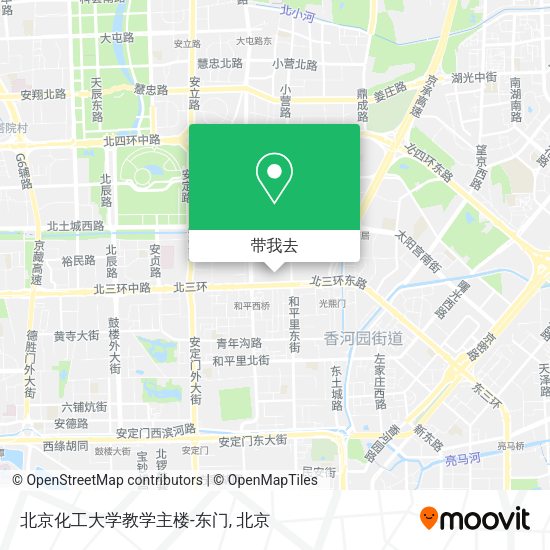 北京化工大学教学主楼-东门地图