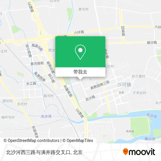 北沙河西三路与满井路交叉口地图