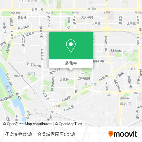 圣宠宠物(北京丰台美域家园店)地图