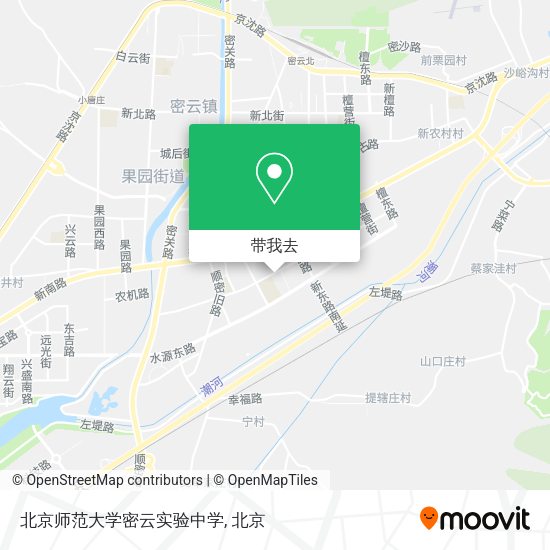 北京师范大学密云实验中学地图