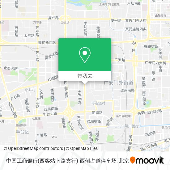 中国工商银行(西客站南路支行)-西侧占道停车场地图