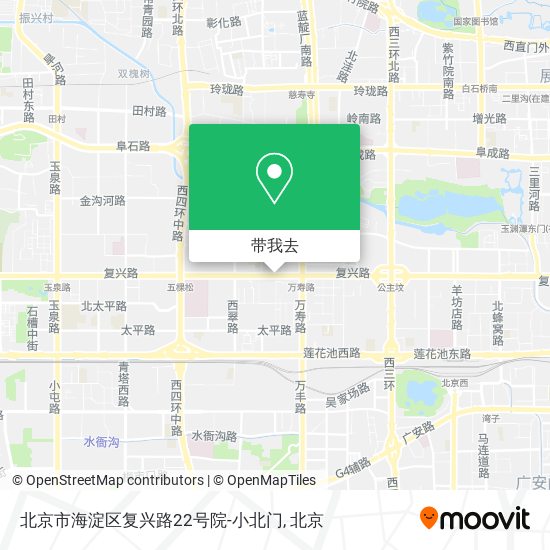 北京市海淀区复兴路22号院-小北门地图