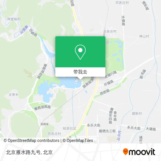 北京雁水路九号地图