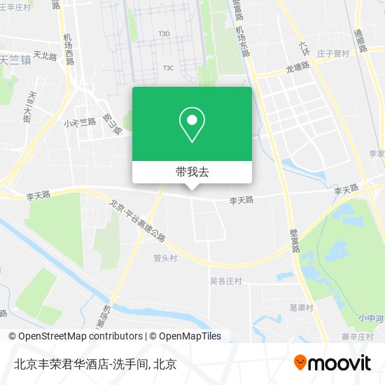 北京丰荣君华酒店-洗手间地图